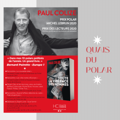 Paul Colize au festival Quais du polar – Lyon du 2 au 4 juillet