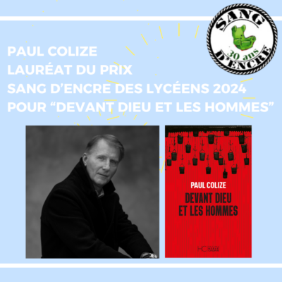 paul colize prix sang d'encre des lyceens 2024